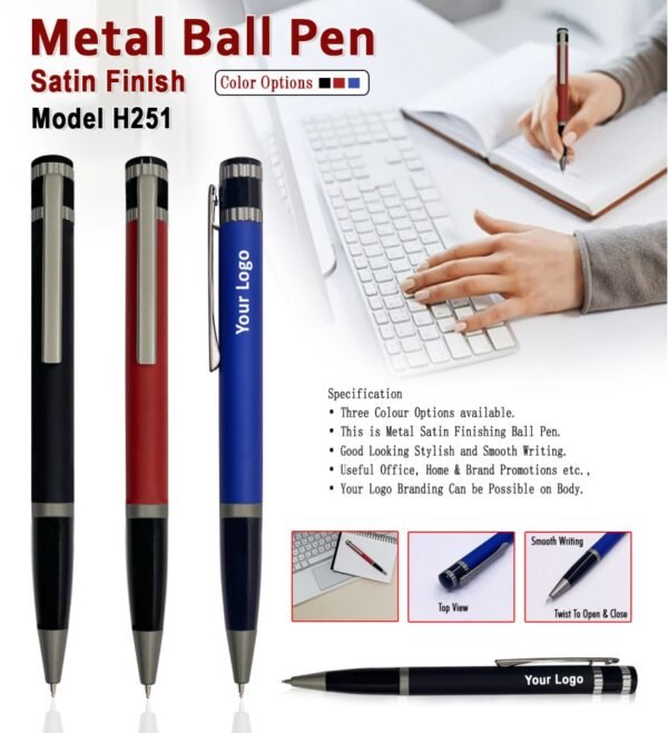 Metal Ball Pen (New)* Copper-MCG000327